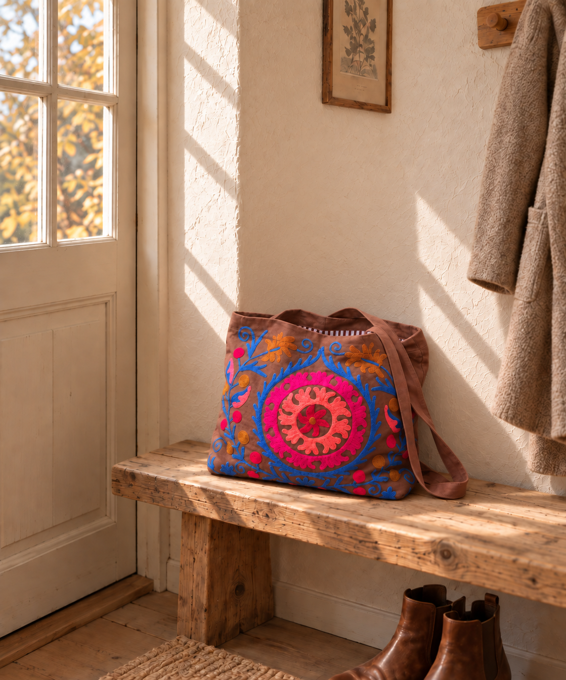 Suzani Canvas Beach bag