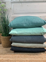 Linen pillow - Smoke Blue