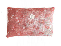 Sari-Kissenbezug 60x40 in Lila und Weiß mit schmalen rosa Streifen - einzigartiges indisches Boho-/Bohemian-Sari-Kissen für Vintage- und Ethno-Kissenbezüge