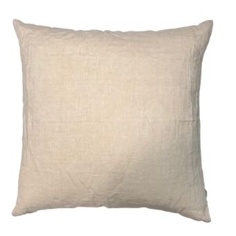 Coussin en lin, dimensions 50 x 50 cm, couleur rose cristal