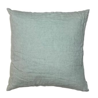 Coussin en lin, dimensions 50 x 50 cm, couleur gris clair