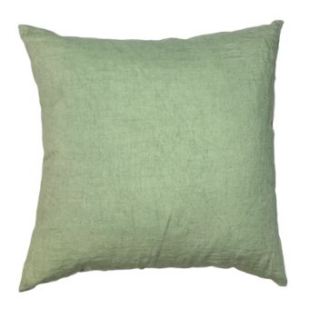 Coussin en lin, dimensions 50 x 50 cm, couleur eucalyptus