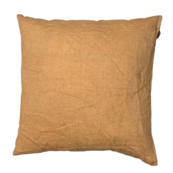 Coussin en lin 50x50 cm, couleur melon