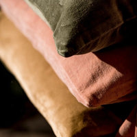 Velours-Kissenbezug Hina Grün 50x50