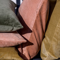 Velours-Kissenbezug Hina Grün 50x50