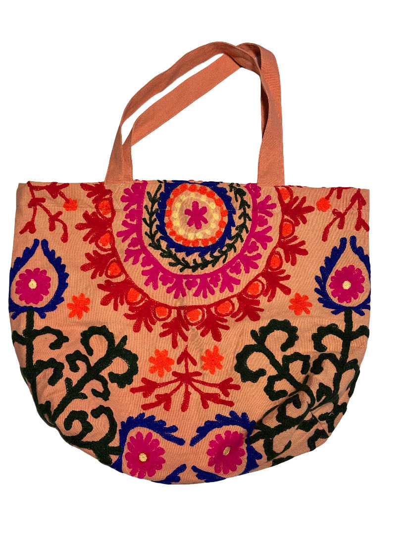 Suzani Canvas Strandtaske Orange