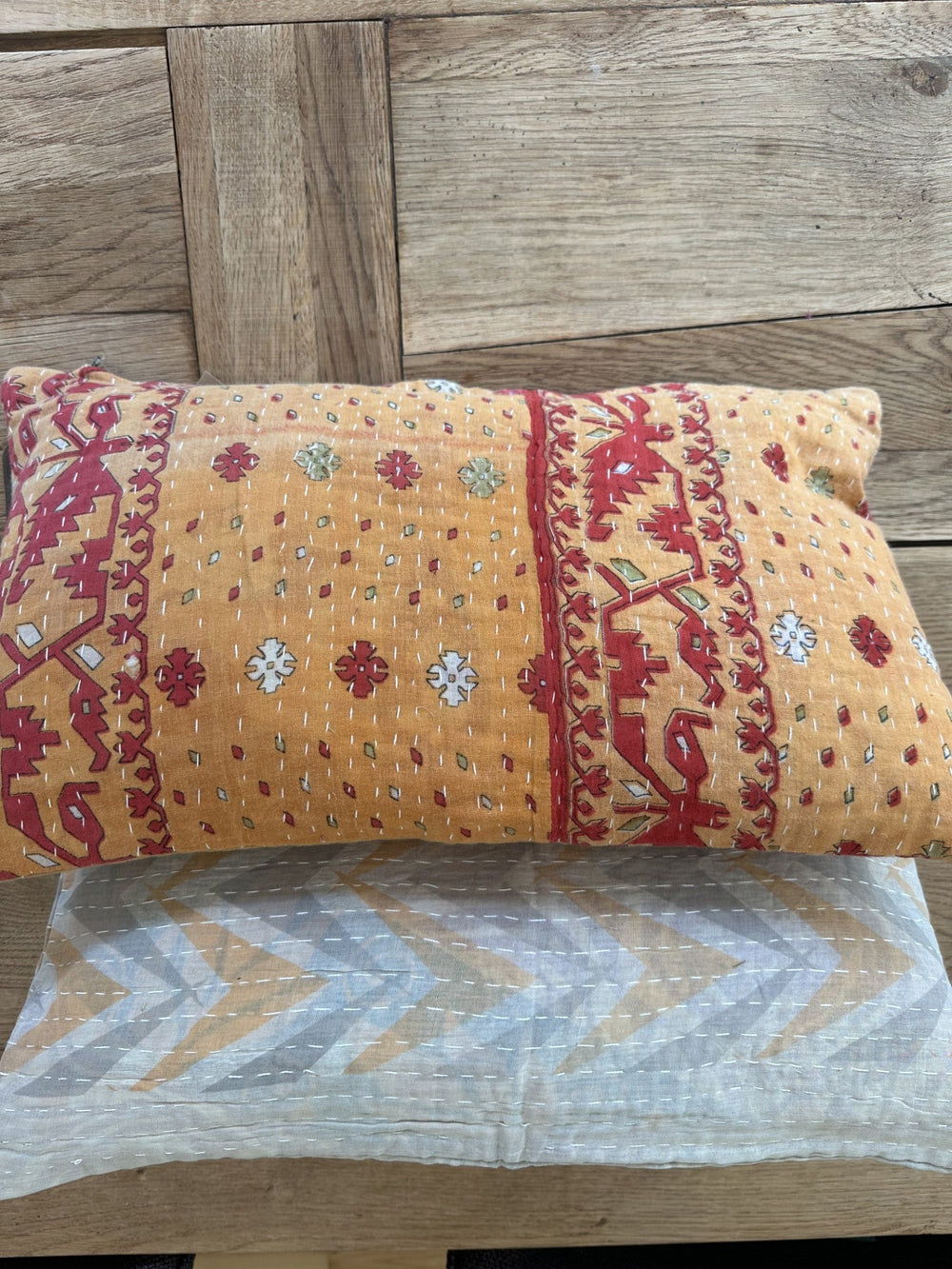 Kantha Duo 12 – 2 Sari pudebetræk 30×50 – Quote Copenhagen