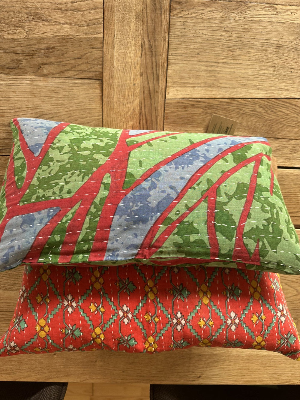 Kantha Duo 22 – 2 Sari pudebetræk 30×50 – Quote Copenhagen