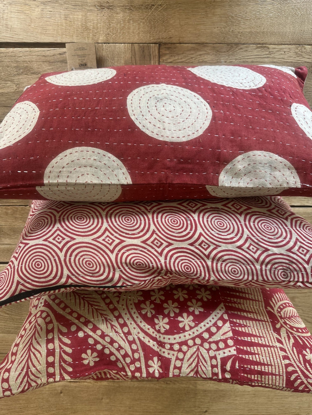 Kantha Trio 06 – 3 Sari pudebetræk 30×50 – Quote Copenhagen