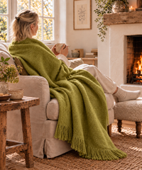 Plaid d'hiver olive